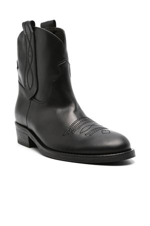 Black calf leather ankle boots VIA ROMA 15 | 4035NERO